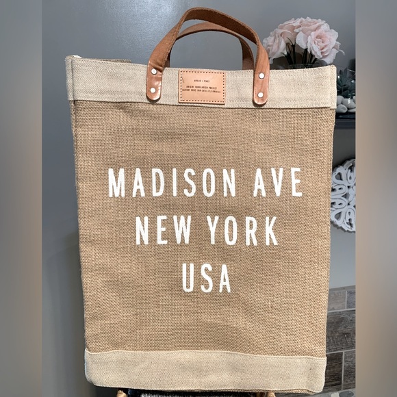 Apolis Bags Apolis Global Citizen Madison Ave Ny Jute Market Tote